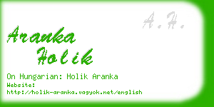 aranka holik business card